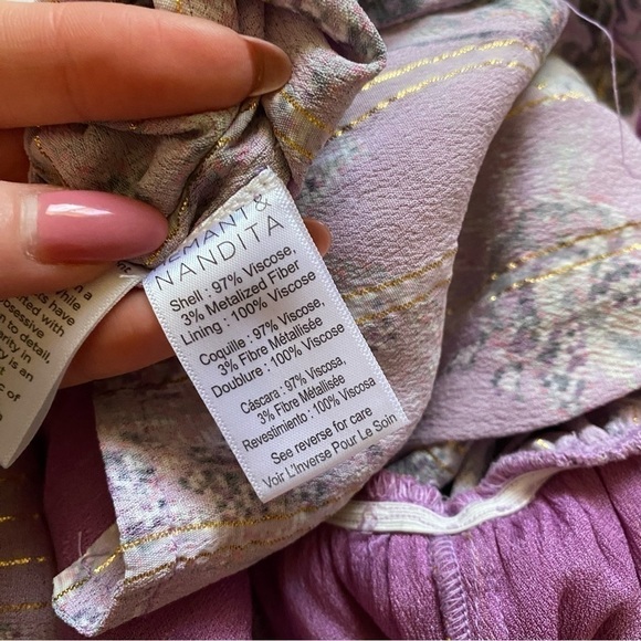 Hemant & Nandita mavi long sleeve Jumpsuit in orchid size XS - Picture 14 of 14